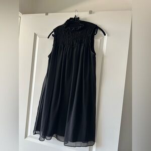 STATE Black Sleeveless Mini Babydoll Dress